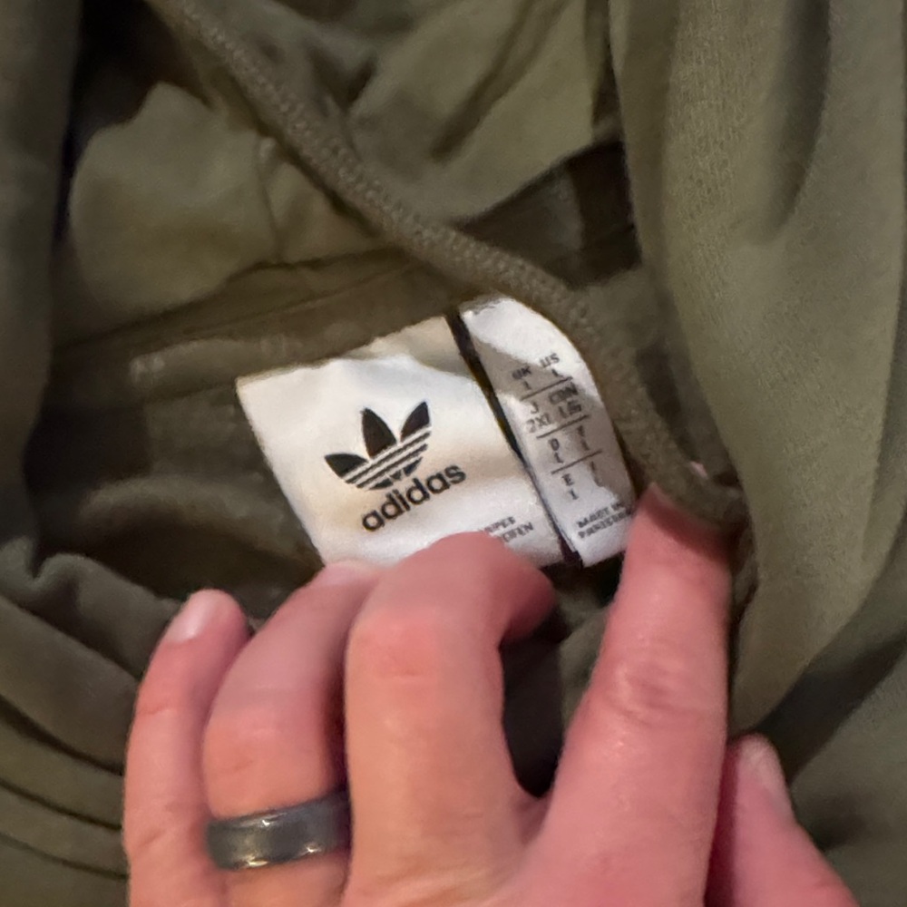 Adidas Men's Forest Green Hoodie - Picture 2 of 3